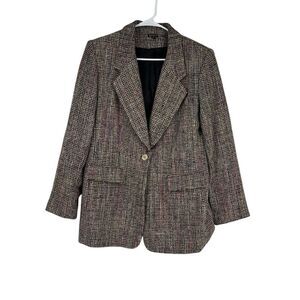 Barrie Pace 100%‎ Silk Tweed Blazer Vintage 90's Colorful Size 12